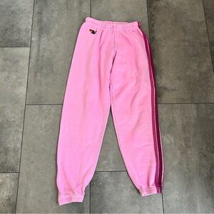 Aviator Nation pink striped jogger sweatpants XS